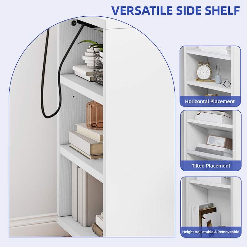 Moasis Mobile File Cabinet with Charging Station and Lock for Home Office