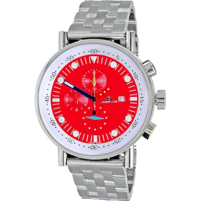 Adee Kaye Men's Mando-Mb Red Dial Watch - AK2268-40RD - 6 (36)