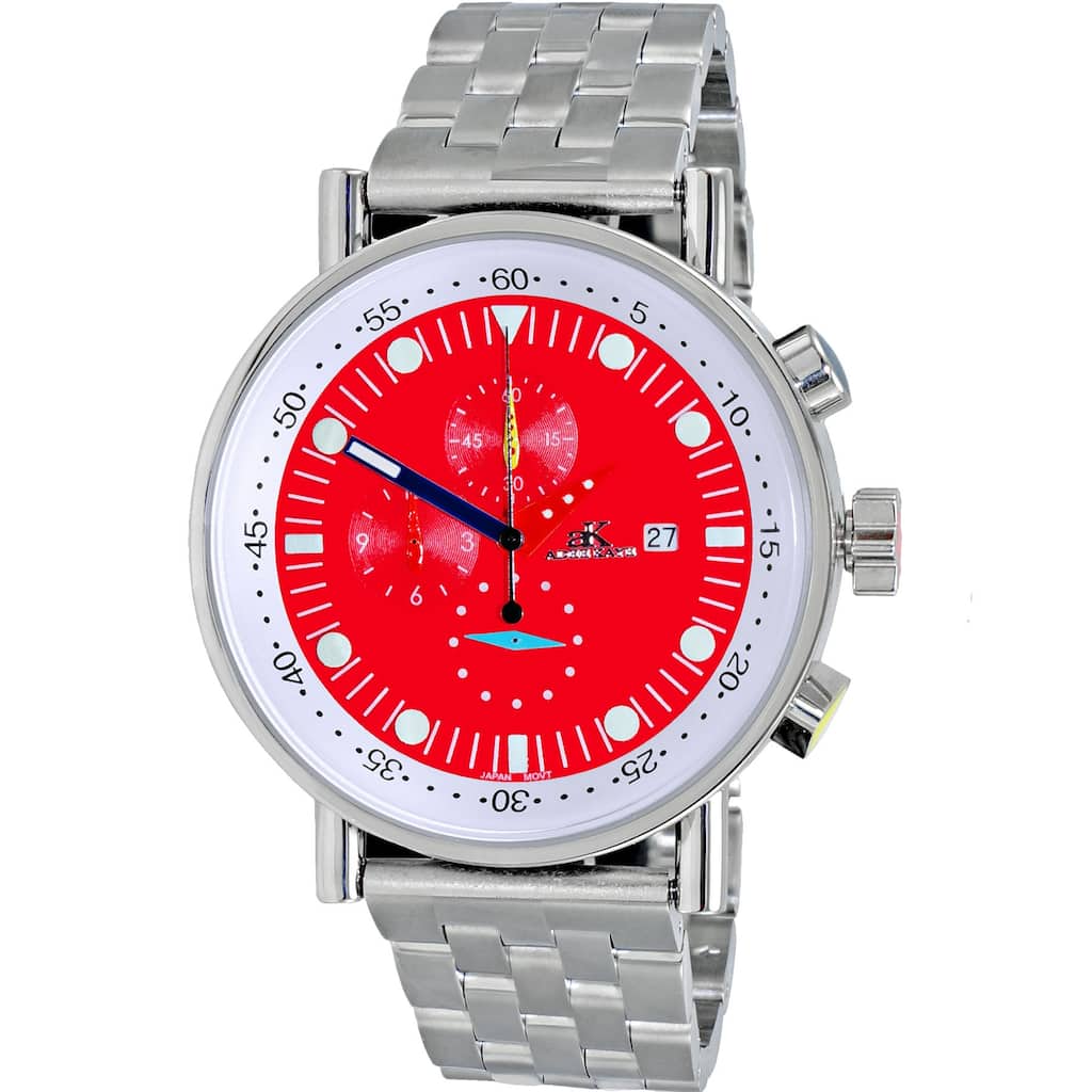 Adee Kaye Men's Mando-Mb Red Dial Watch - AK2268-40RD - 6 (36)