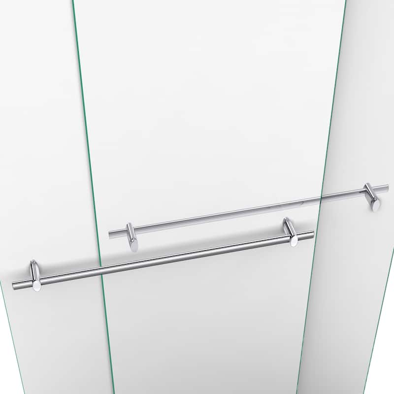DreamLine Duet 32 in. D x 60 in. W x 74 3/4 in. H Bypass Sliding Shower Door and Shower Base Kit - 32" x 60"