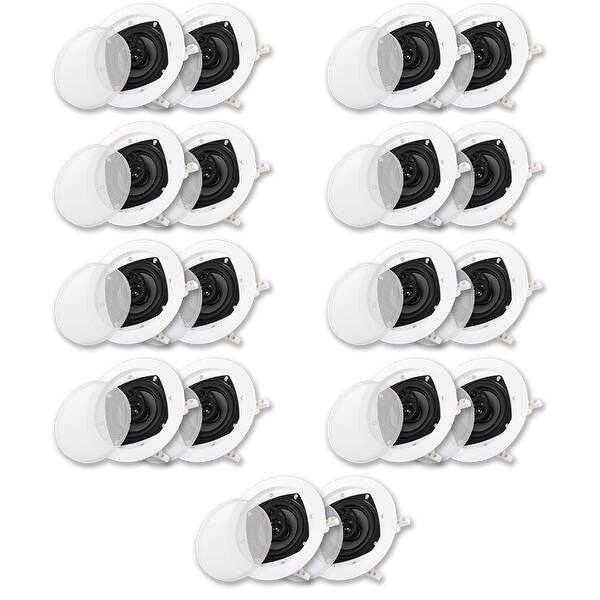 Shop Acoustic Audio Cs Ic43 In Ceiling Speakers 3 Way 3600w 9 Pair