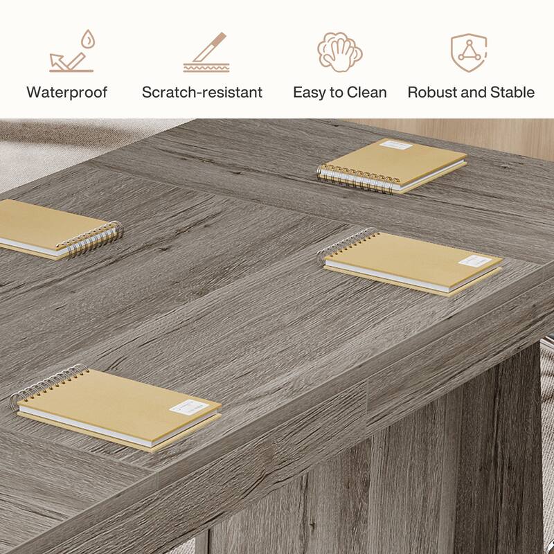55.1" W Conference Table for 4-6 People, Modern Meeting Table