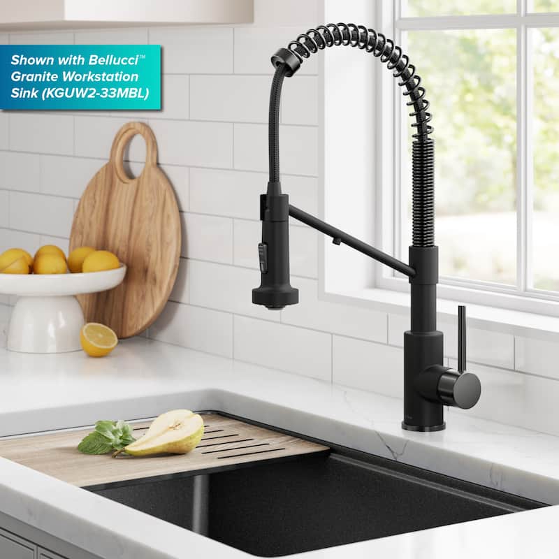 Kraus Bolden 2-Function 1-Handle Commercial Pulldown Kitchen Faucet