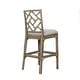 preview thumbnail 52 of 67, Natural Rattan Handmade Chippendale Cushioned Bar Stool by East at Main