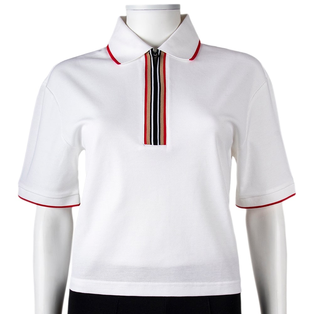 Burberry Hazelton Cropped Polo Shirt