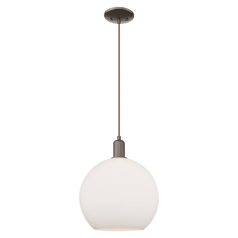 Innovations Lighting Endless Possibilities Arcadia - Athens - 1 Light 12" Cord Hung Mini Pendant - Oil Rubbed Bronze/Matte White