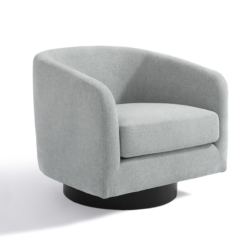 Modern Round Swivel Accent Chair Set of 2 Barrel Chair for Living Room