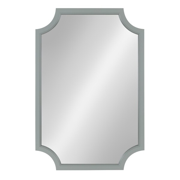 Kate and Laurel Hogan Wood Framed Mirror with Scallop Corners - 24x36