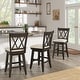 preview thumbnail 7 of 65, Eleanor Double X Back Wood Swivel Bar Stool by iNSPIRE Q Classic
