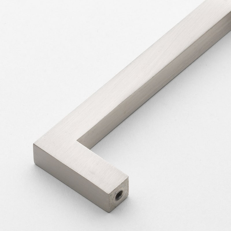 Gliderite 8.75-inch CC Solid Square Cabinet Bar Pull Handle Satin Nickel (Pack of 10 or 25)