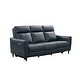 preview thumbnail 4 of 23, Abbyson Ludovic Leather Power Reclining Sofa with Power Headrest