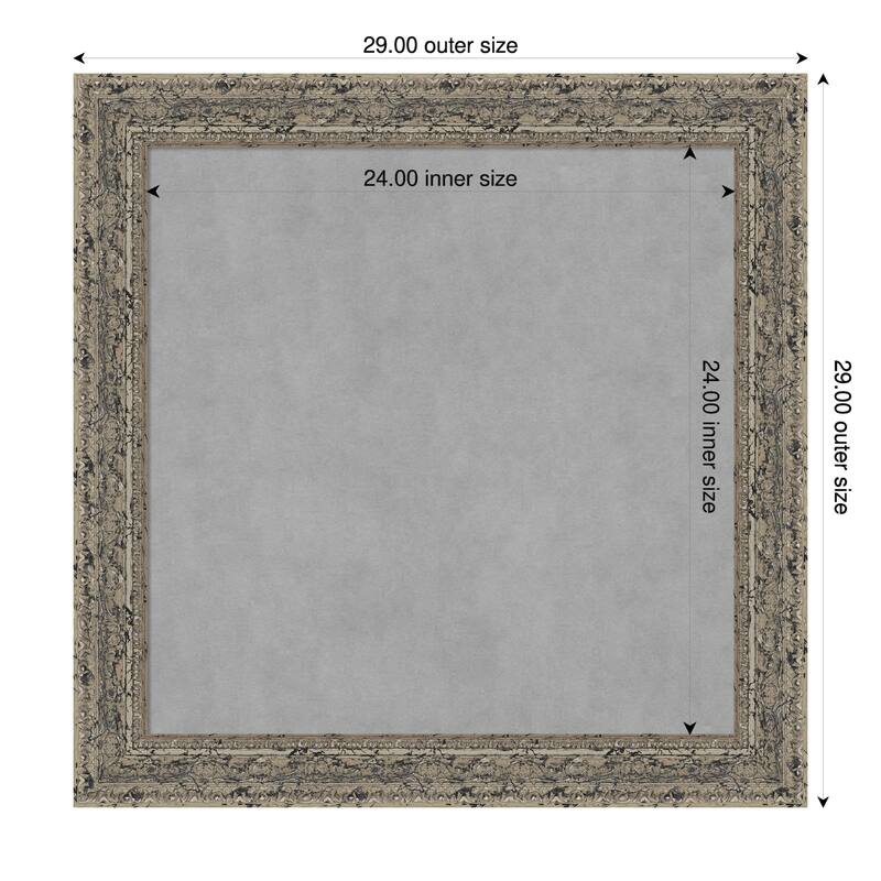 Amanti Art Attic Aged Black Framed - 29 x 29 in - Attic Aged Silver