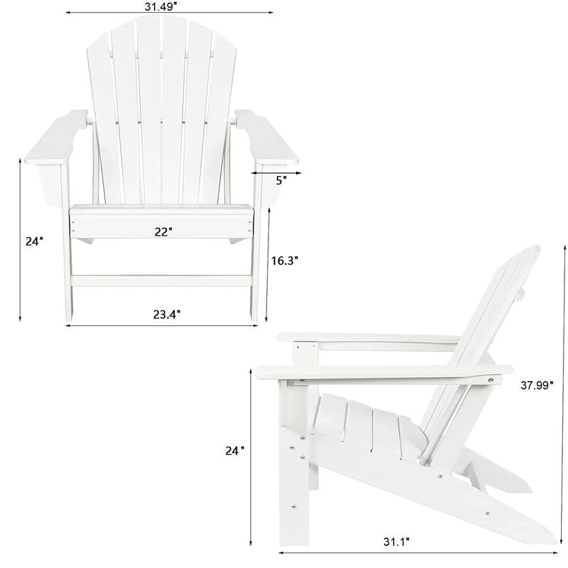 Recycled Plastic Modern Adirondack Chair,Outdoor Patio Chair