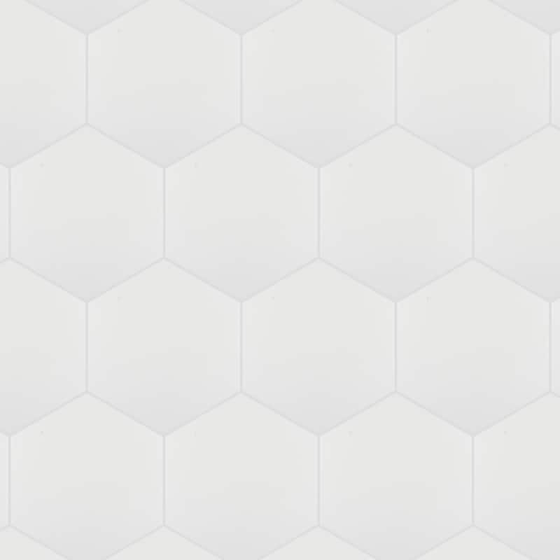 Merola Tile Hexatile Matte Blanco 7" x 8" Porcelain Floor and Wall Tile