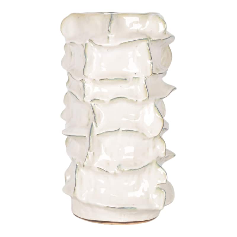 Ceramic Decorative Vase Accent Piece Glazed Finish Capri Style