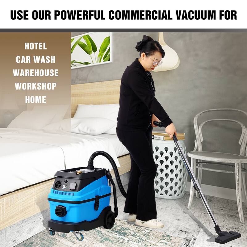 Wet Dry Blow Vacuum 3 in 1 Shop Vacuum Cleaner with More Than 18KPA Powerful Suction 8 Gallon Large Capacity 6 Peak Hp 1200W