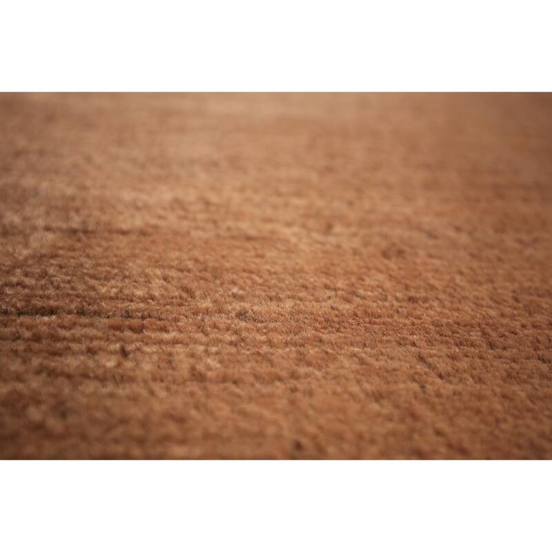 Modern Gabbeh Oriental Area Rug Handmade Solid Wool Carpet - 6'7" x 9'10"