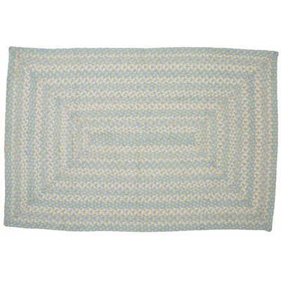 Park Designs Cozy Cottage Braided Blue Rectangle Indoor Rug 4' x 6' - 4'x6'