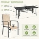 preview thumbnail 64 of 174, Patio Dining Set, Outdoor Dining Table and Chairs Set with Textilene Chairs, Adjustable Umbrella Hole for Garden, Backyard