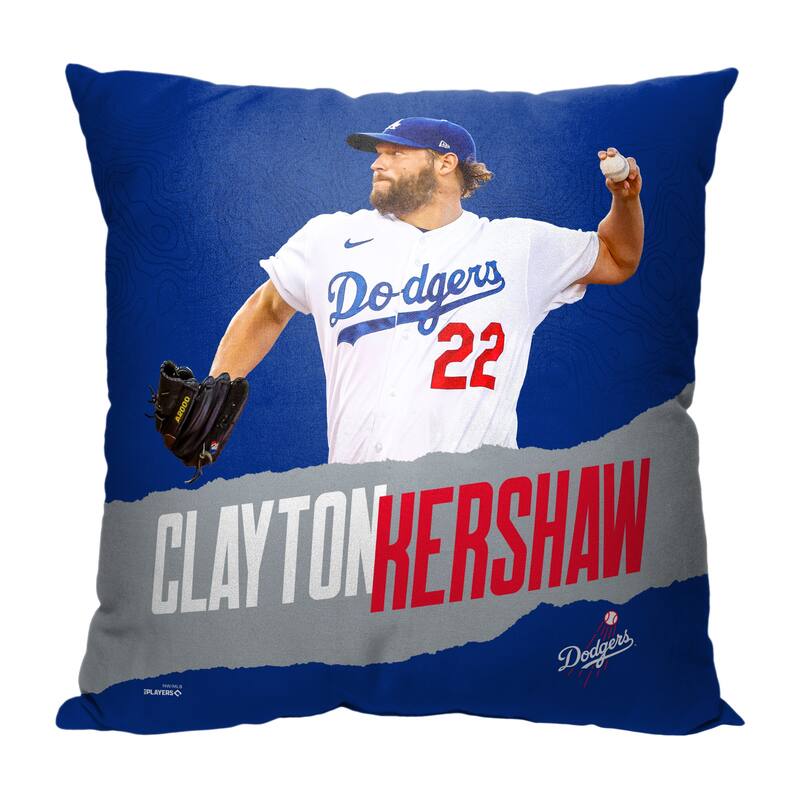 MLB Los Angeles Dodgers Player Clayton Kershaw 18 Inch Throw Pillow