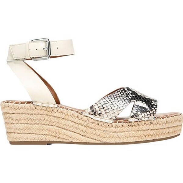 snakeskin espadrille wedge sandal
