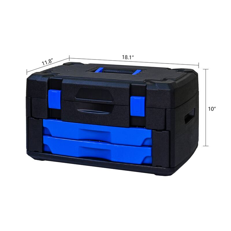 266 Pieces Hand Tool Box with Toolset Home Repair Tool Kit