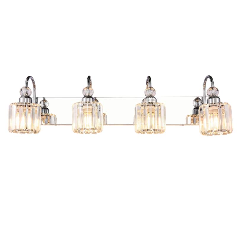 3/ 4 - Light Modern Glam Luxuriou Dimmable Crystal Bathroom Vanity Light Linear Wall Light