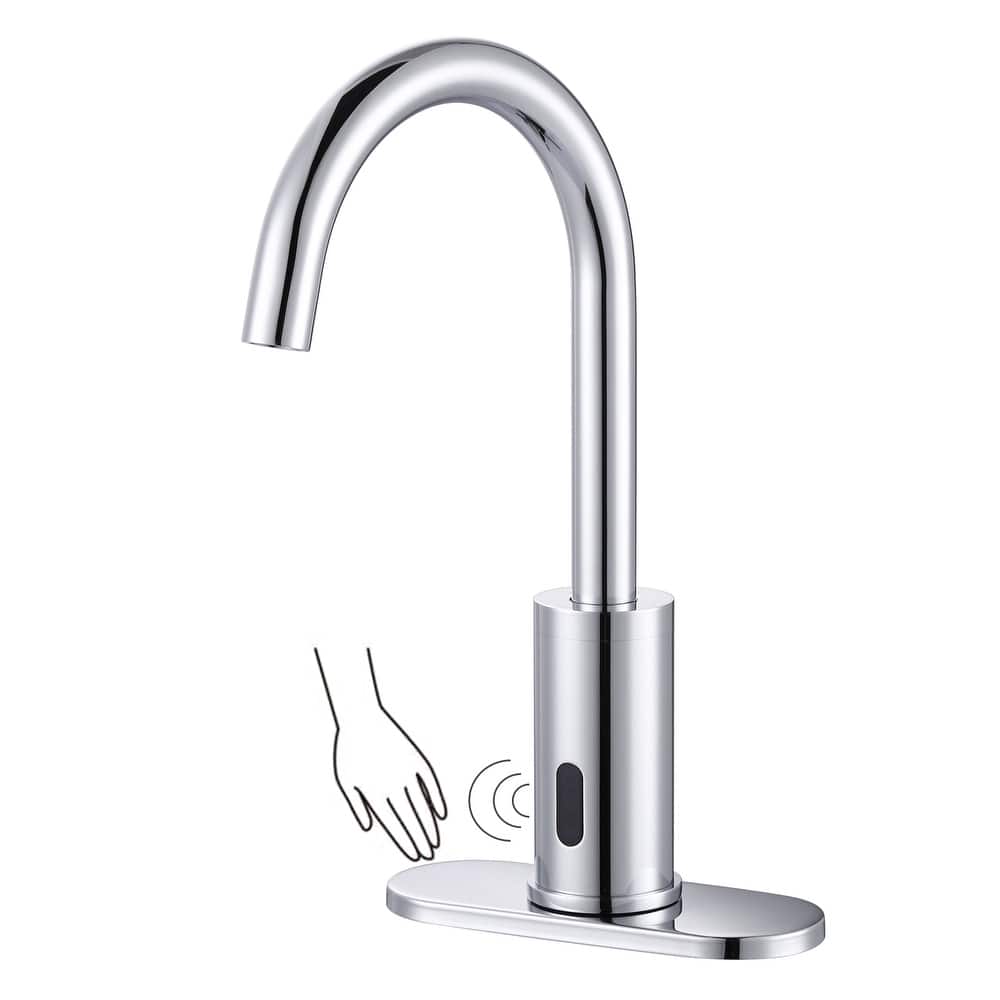 WOWOW Modern Touchless Smart Single Hole Bathroom Faucet