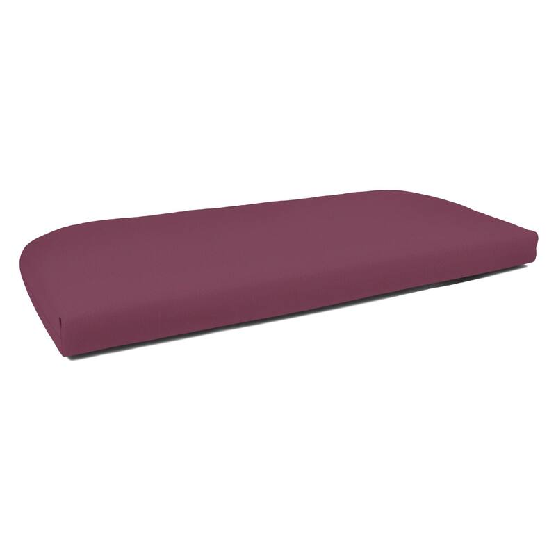 Sunbrella 43.5-inch Solid Color Outdoor Settee Cushion - Canvas Iris