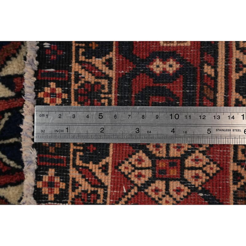 Hand Knotted Oriental 100% Wool Carpet Traditional Tribal Beige & Ivories Afshar Area Rug - 6' 4'' X 4' 10''