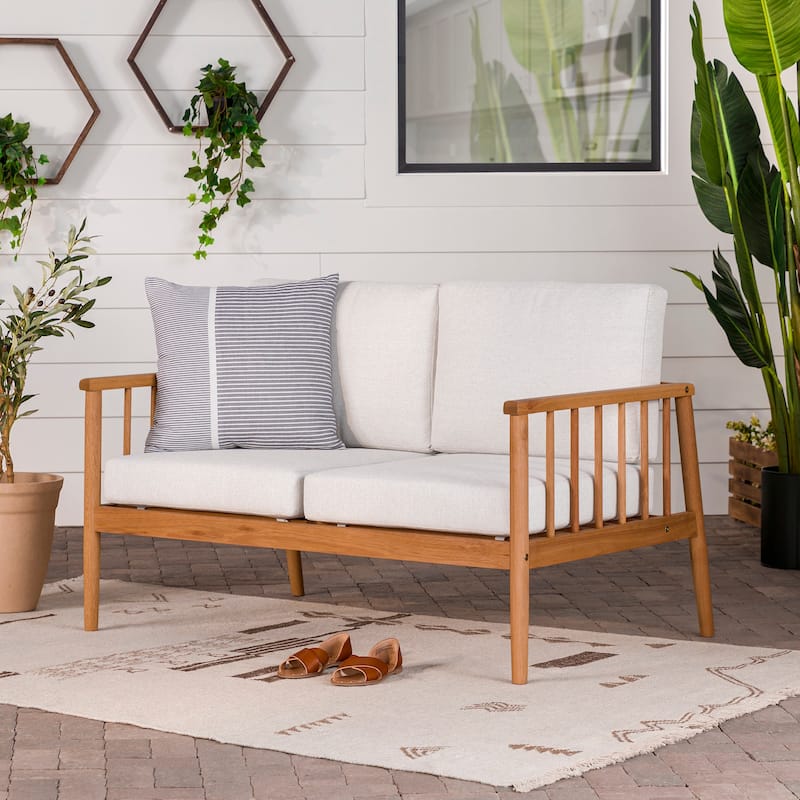Middlebrook Solid Wood Outdoor Spindle Love Seat