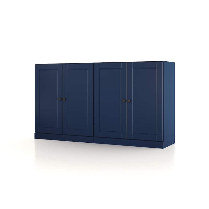 100% Solid Wood Sideboard with Glass or Solid Wood Doors by Palace Imports - 64" x 35.75"