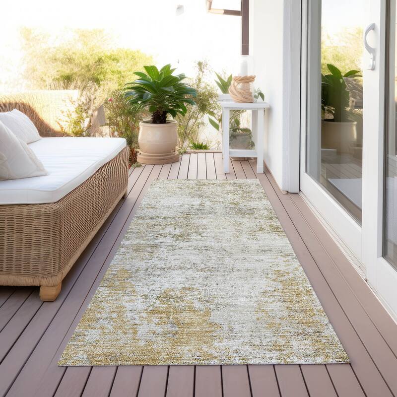 Machine Washable Indoor/ Outdoor Chantille Rug - Wheat - 2'3" x 7'6"