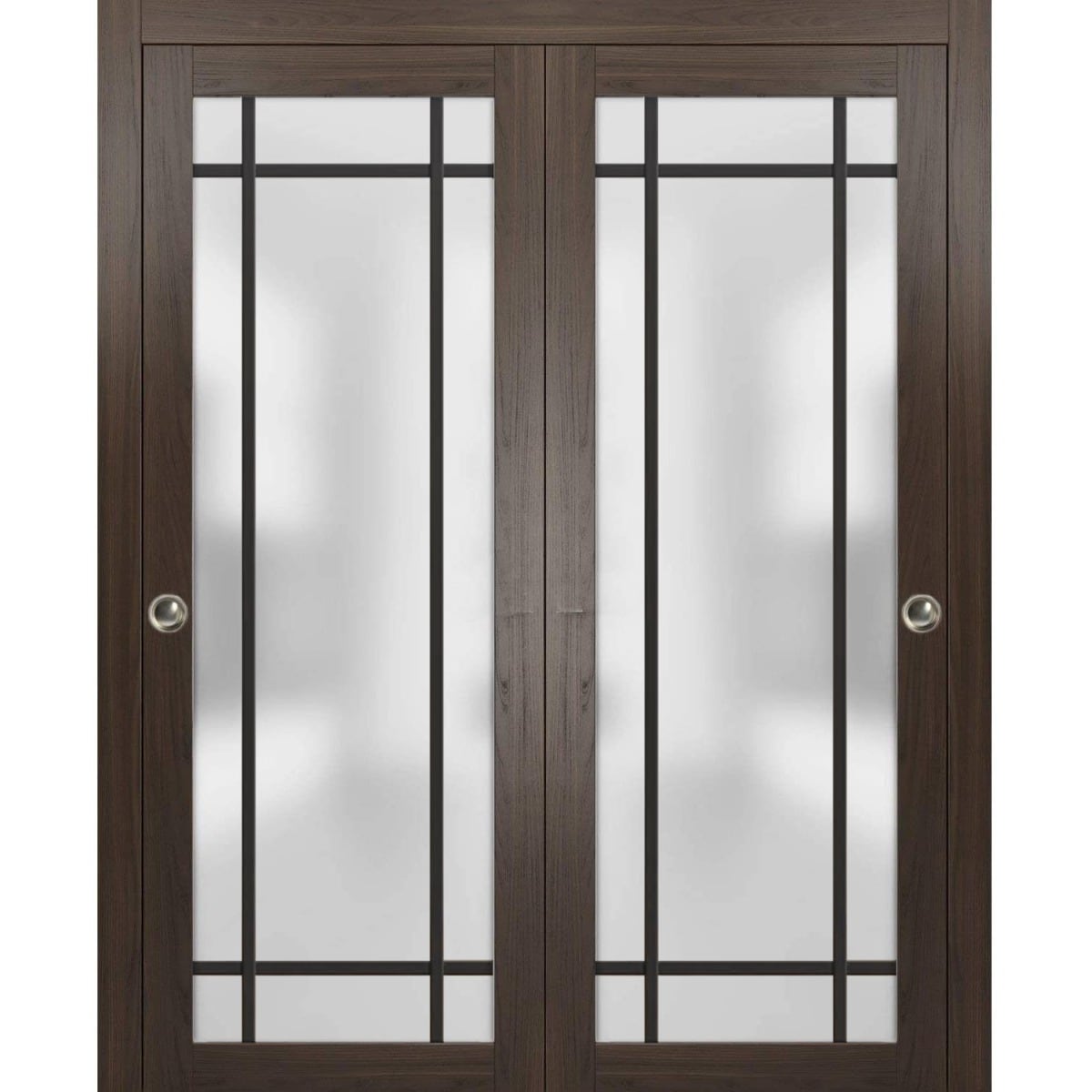 SartoDoors Planum 2112 | Bedroom Door Interior Door | Solid Wood | Hardware Set | 64x80, Chocolate Ash Bathroom Door Pantry Door
