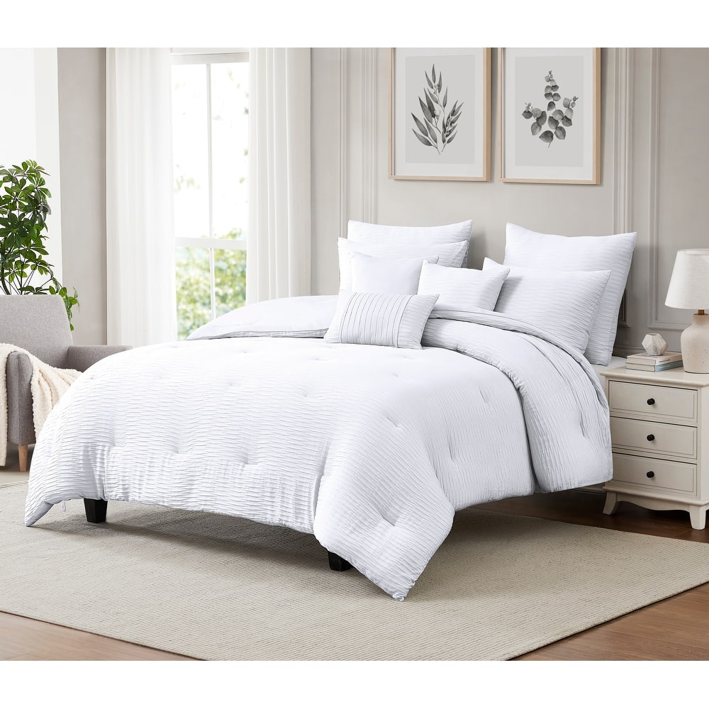 Bryce Pinch Pleat 8-Piece Comforter Set