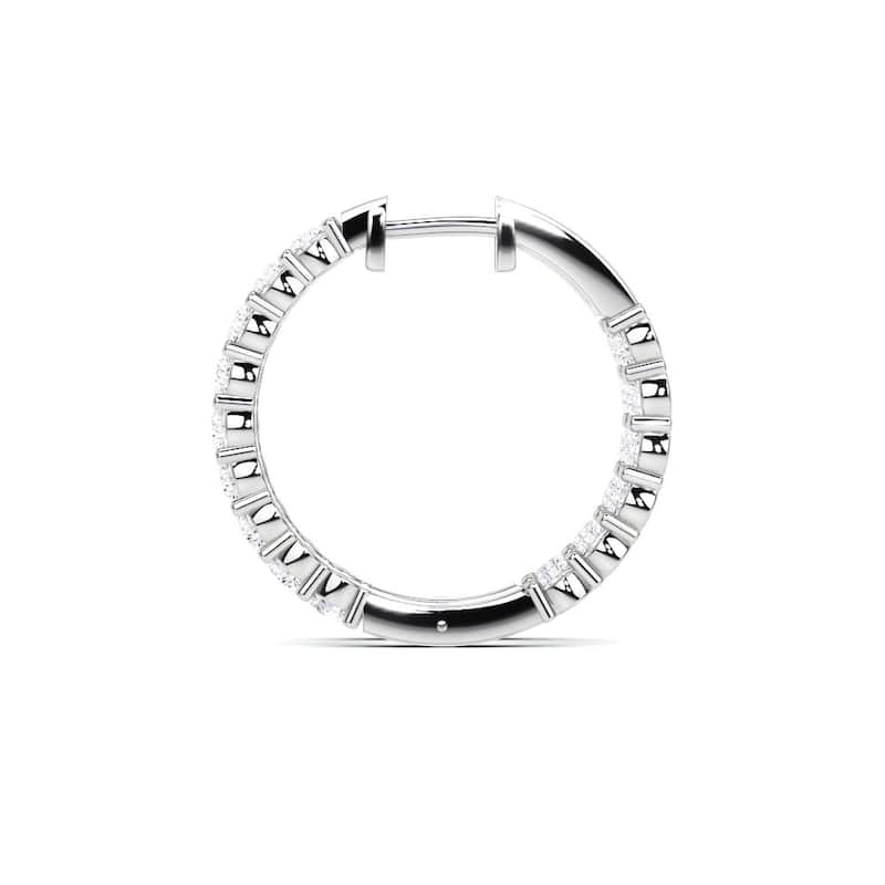 Vault Classics 2.50ct TW Natural Diamond Hoop Earrings (I VS2)