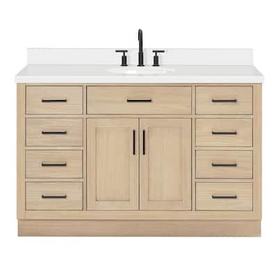 Ariel T055SWQOVO Hepburn 55" Free Standing Single Basin Vanity Set