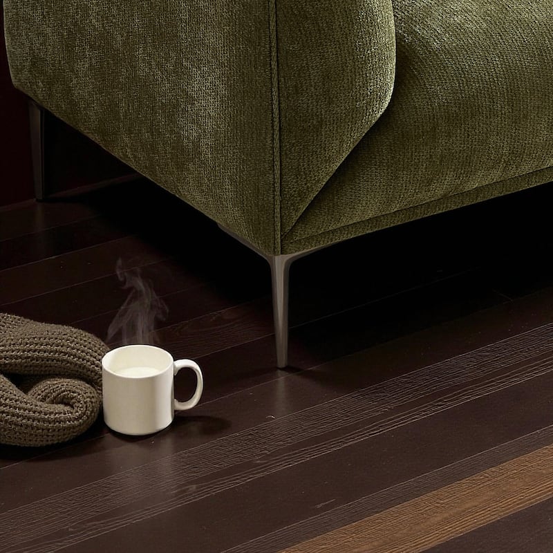 82.6" Modern Curved Boucle Sofa, Thick Cushions & Solid Wood Frame, Cozy Living Room Couch for Reading & Movie Nights