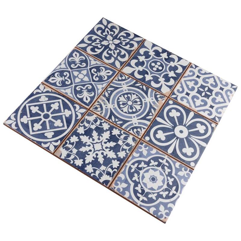 Merola Tile Faenza Azul 13" x 13" Ceramic Floor and Wall Tile
