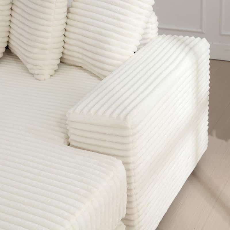 Sofa 111-in Casual Beige 2 -seater Right Reclining Sectional - 8' x 10'