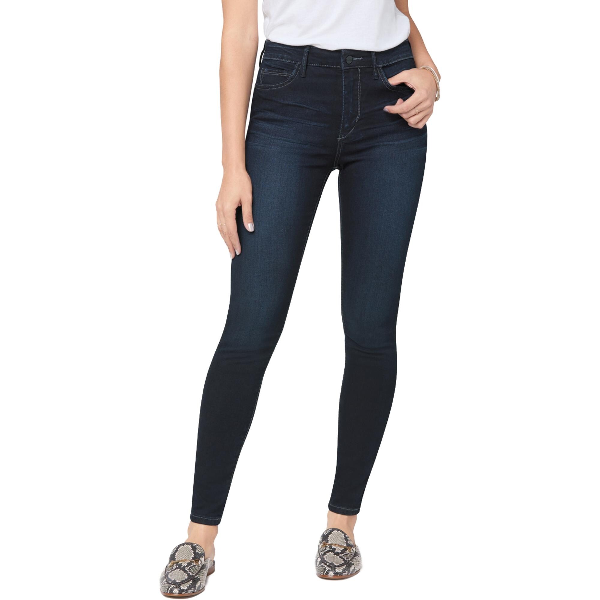 high rise dark wash jeans