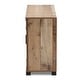 preview thumbnail 5 of 9, Cyrille Modern and Contemporary Farmhouse Rustic 3-Door Shoe Cabinet