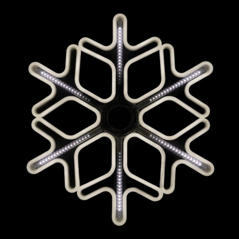 16" Cascading Lighted Snowflake Outdoor Christmas Decoration