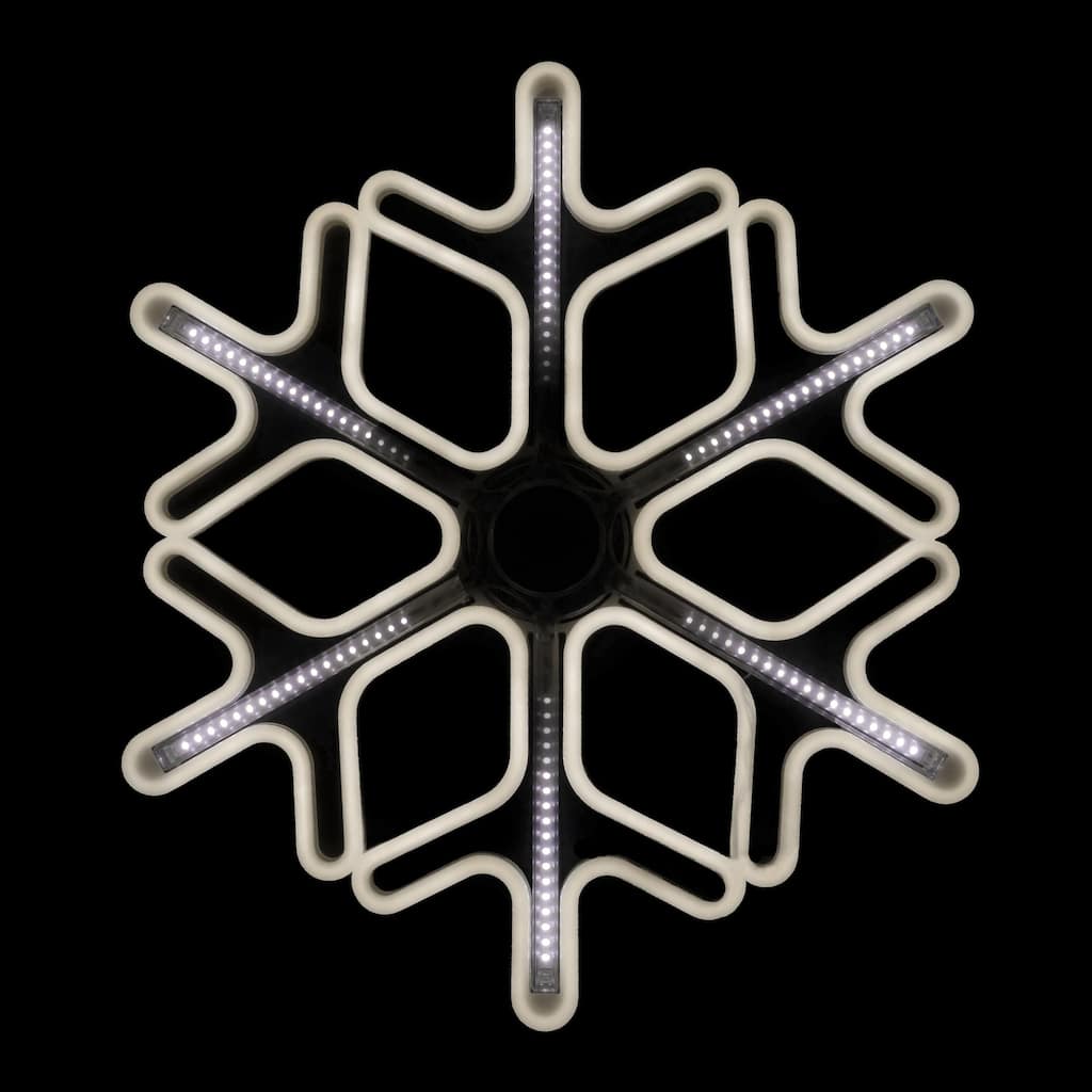 16" Cascading Lighted Snowflake Outdoor Christmas Decoration