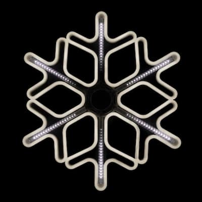 23.25" Cascading Lighted Snowflake Outdoor Christmas Decoration