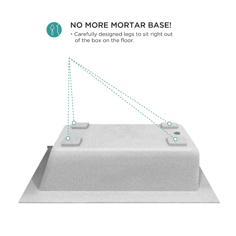 Fine Fixtures Tile-In White Fiberglass/Acrylic Soaking Bathtub with Built-in Tile Flange