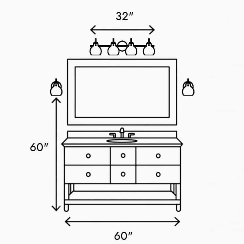 Modern 1-Light Black Gold Wall Sconces Dimmable Bathroom Vanity Light with Globe Glass - 5.5" L x 8" W x 8.5" H