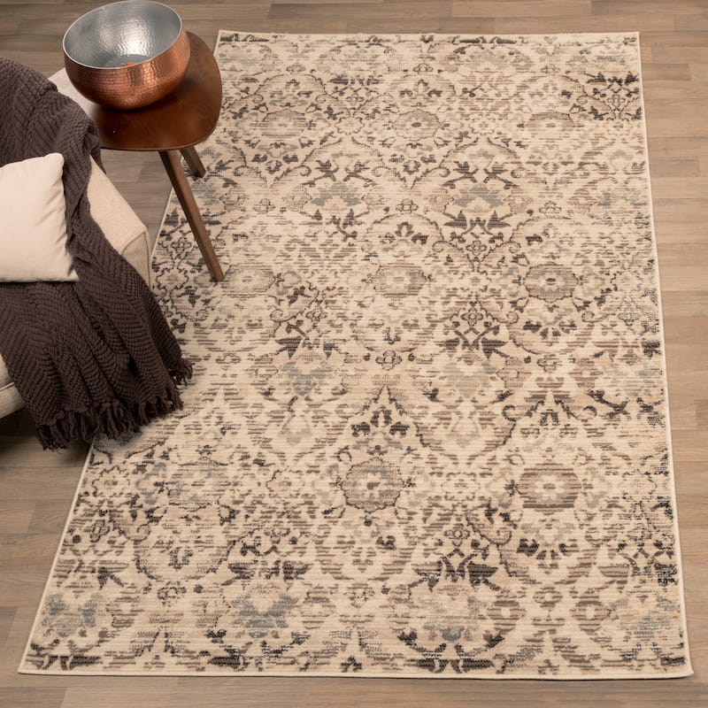 Superior Traditional Oriental Floral Indoor Area Rug