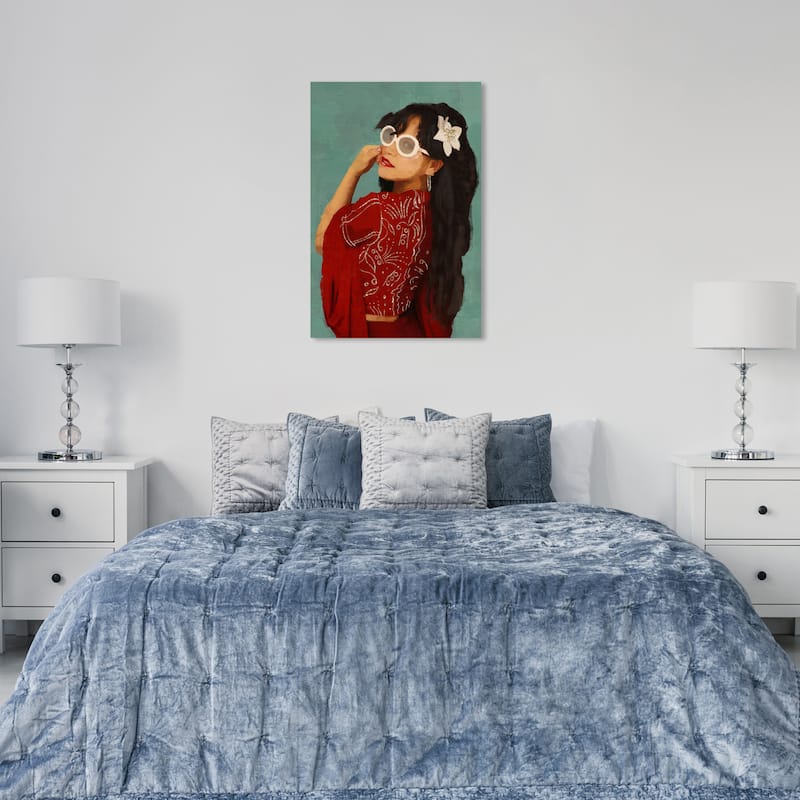 Wynwood Studio Prints Fashion and Glam Radiating Pride Red and Maroon Bohemian & Eclectic Wall Art Canvas Print - 36 x 24