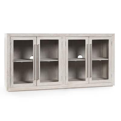 Classic Home Bradley Four Door Sideboard in Whitewash